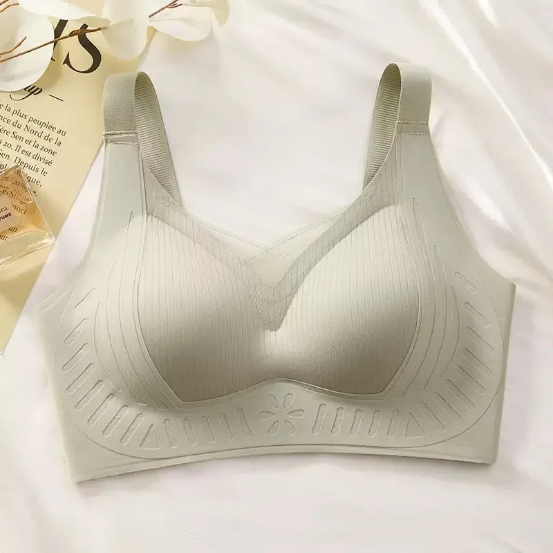 High-quality Soft Support Women's Underwear Is Supported By A Small Breast, Showing A Large, Traceless and Beautiful Back Bra