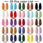 Mtssii 20/40/60Pcs Nail Gel Polish Set Kit Nude Pink Glitter Nail Art UV Gel Manicure Set Vernis Semi Permanent Base Top Coat