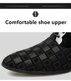 Elegant Red Men's Casual Leather Shoes Pointed-Toe Lace-up Men's Dress Shoes Comfortable Formal Shoes zapatos de vestir hombre