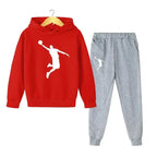 Autumn and Winter Children's Fashion Sports Hoodie+Pants Set for Boys and Girls Aged 4-14, Casual and Comfortable 2-piece Set