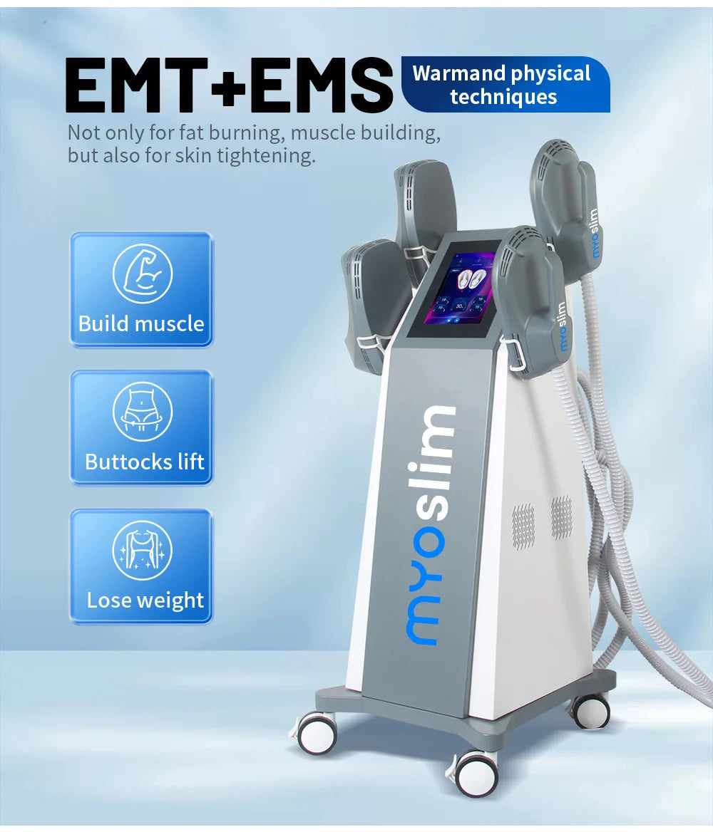 Myoslim NEO RF HIEMT Body Sculpt Machine Eletric Muscle Stimulator Vibration Weight Loss Slimming Muscle Grow 6500W