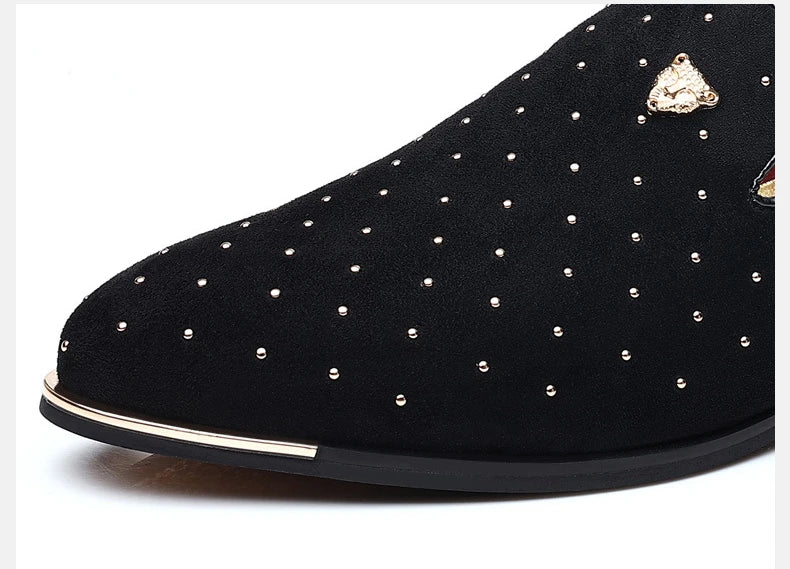 Men Loafers Leather Dress Shoes for Man Slip on Loafers Elegant Shoes Fashion Men's Flats Club Party Shoes Male Zapatos Hombre
