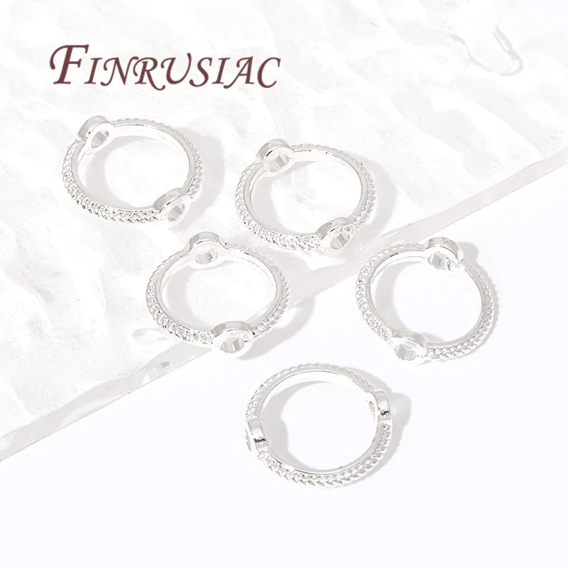 Multi Types 14K/18K Gold Plated Round Bead Frame,Brass Metal Circle Frame Connectors Spacers Beads,DIY Beading Jewelry Making