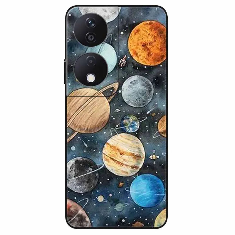 For Honor 90 Smart 5G Case 6.8'' Animal Painted Wolf Lion Silicon Phone Cover For Honor 90 Smart TPU Coques Protect Shell Capa