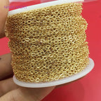 1.5mm/2mm Thin Chains 14K/18K Gold Plated O Chain For Bracelet Necklace Making Accessories DIY Jewelry Making Findings Wholesale