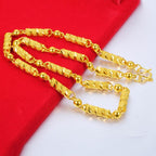 Plated Color 18K Gold Real Gold Necklace Gold Necklace Domineering Fashion Trendy 24K 999 Men's Gold Necklace Pendant Gifts