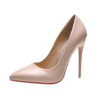 2025 Fashion High Heels 35-45 Plus Size Women Shoes 12cm Thin Stiletto Banquet Wedding Shoes Sexy Pointed Toe Ladies Party Shoes