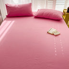 Washed Cotton Bed Flat Sheet for Double Bed Plain Solid Color Top Sheets Single/Queen/King Flat Bedsheets Home Bed Linen Sheets
