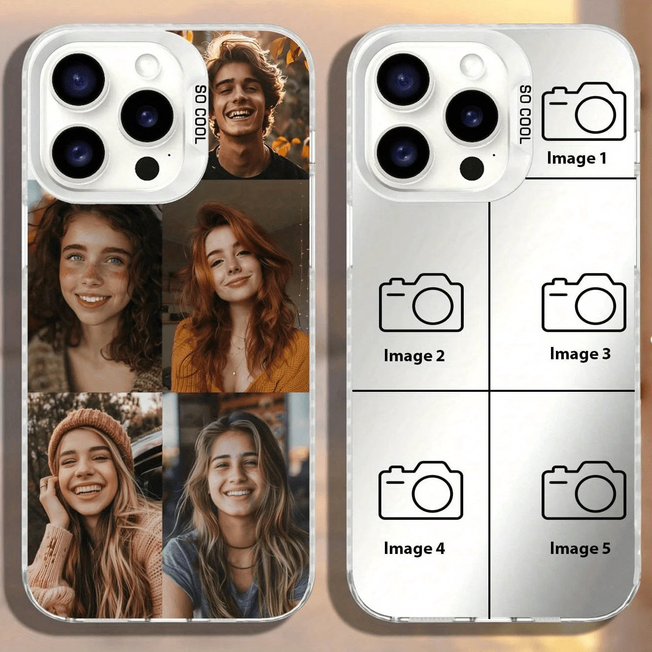 DIY Multi Photo Customized IMD Case For iPhone 17 17Air 16 16E 15 14 13 12 11Pro Max Mini SE 2020 2022 XS XR 7 8 Plus back cover