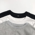 New Kids Cotton Long Sleeve T-Shirt Top 2-7Y Boys Girls Loose Basic Shirt Korean Children's Clothes 2025 Soft Undershirt Outfit