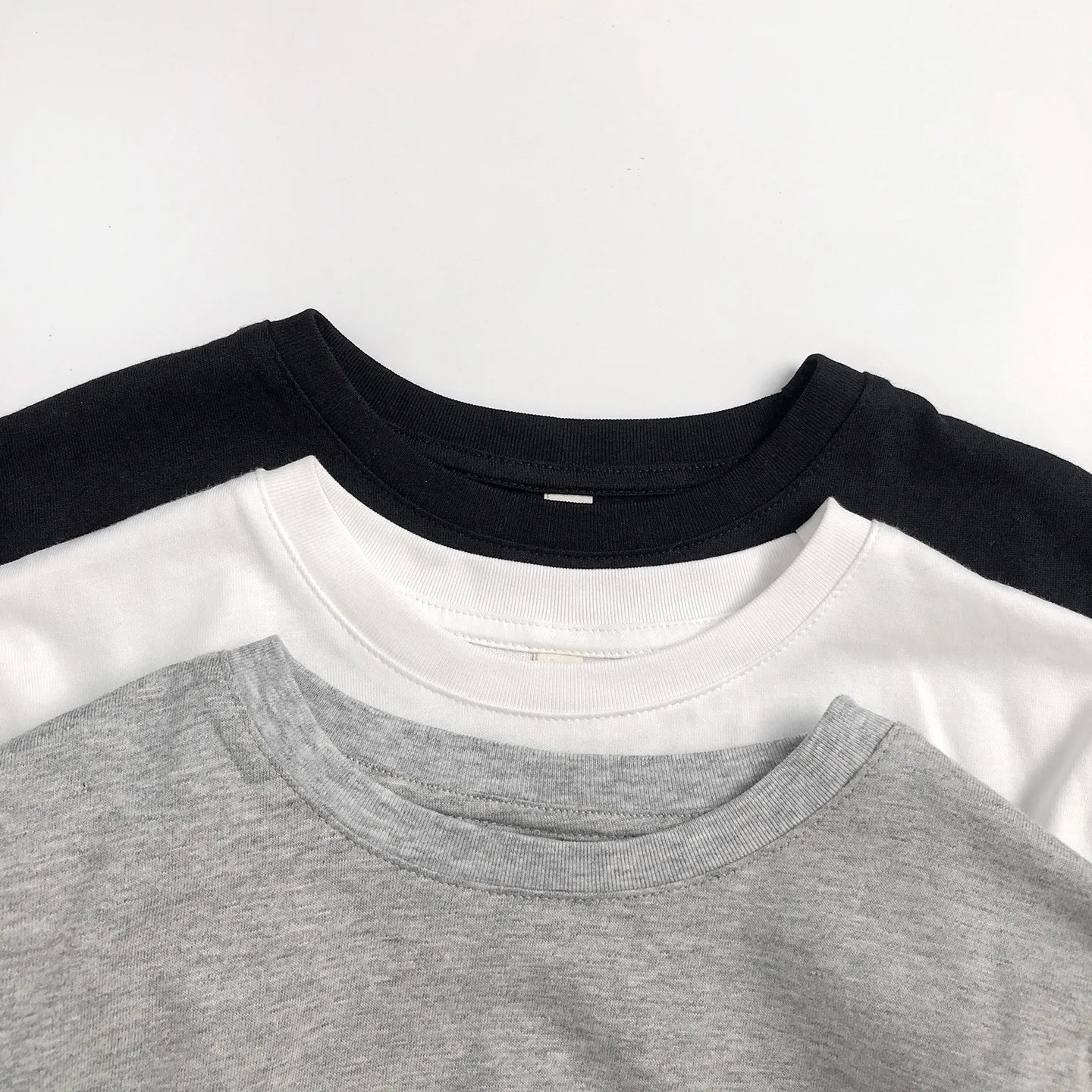 New Kids Cotton Long Sleeve T-Shirt Top 2-7Y Boys Girls Loose Basic Shirt Korean Children's Clothes 2025 Soft Undershirt Outfit