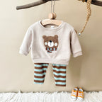 Baby Boy Clothes Winter Autumn Infant Suit Sets Girl Long-Sleeved Cute Bear Top Pants Kids Children 0-3 Years Toddler Outfits