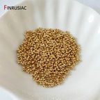 14k/18k real gold plated Round 2/2.5/3/4/5/6mm Spacer Beads For Jewelry making Beads Accessories Findings Wholesale