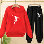 Children's Sportswear,playing Clothes, Hooded Sweatshirts and Long Pants Are Suitable for Boys and Girls Aged3to13.Charming Sets