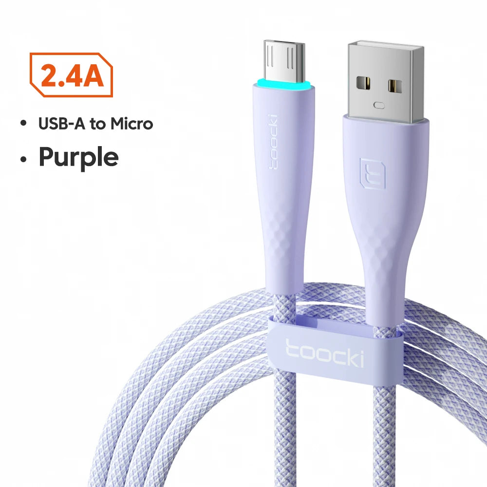 Toocki USB Type C Cable Fast Charging 3A USB C Charger Cord Data Wire For Samsung S21 S20 Xiaomi Redmi Poco Mobile Phone Cable