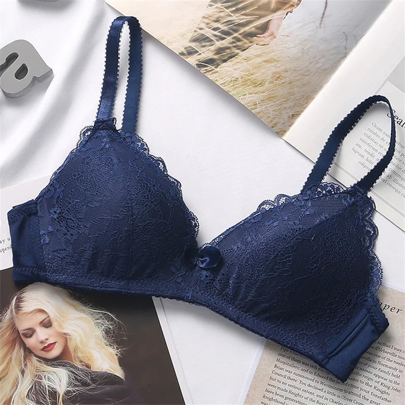 Women's Bra Smooth 3/4 Coverage Big Large Lingerie Seamless Wire free Push Up Support Bras ABC Cup Size 70-90 Black White Tops