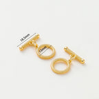 2-6Sets 14K/18K Gold Plated Brass OT Clasp Toggle Clasps Connector for DIY Bracelet Necklace Jewelry Making Findings Accessories