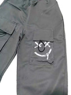 Boys' overalls, casual trousers, multi-pocket joint style, contrast color style, machine washable 7-14 years old, large size, sm
