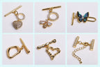 Multi Types 14K/18K Gold Plated Round Bead Frame,Brass Metal Circle Frame Connectors Spacers Beads,DIY Beading Jewelry Making