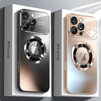 Luxury Glass Camera For Magesafe Magnetic Wireless Charge Case For iPhone 11 12 13 14 15 16 17 Pro Max Air Plus Shockproof Cover