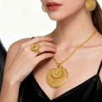 Gold Plated  jewelry set for necklaces earrings and rings Women Men Fashion 18k Gold Color Jewelry Making for Party Daily
