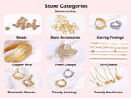 Multi Types 14K/18K Gold Plated Round Bead Frame,Brass Metal Circle Frame Connectors Spacers Beads,DIY Beading Jewelry Making