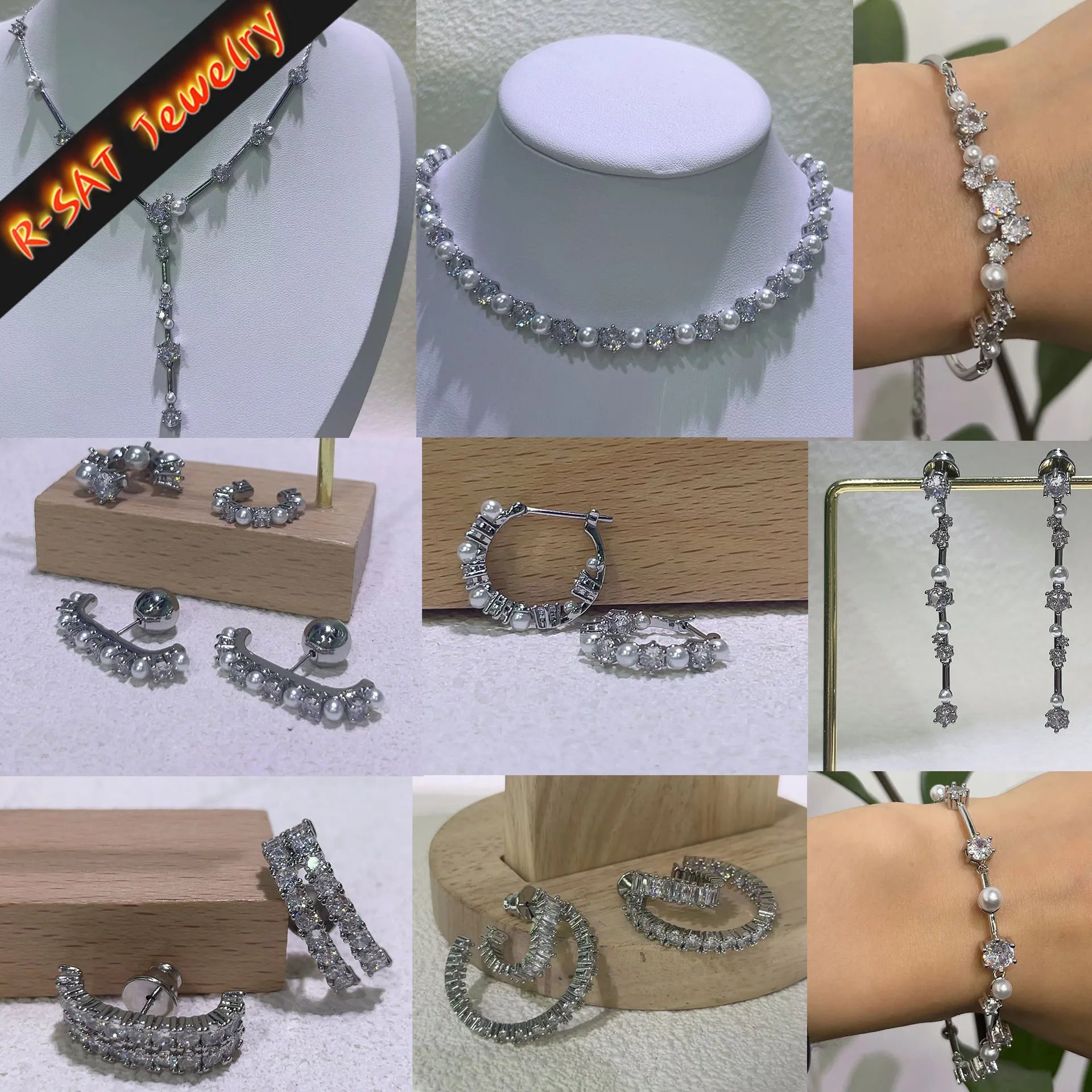 New Jewelry New Sales Trends Pearl High-Quality Original Necklace Bracelet Love Earrings Ring Sweet Waste Women's Wedding Gift