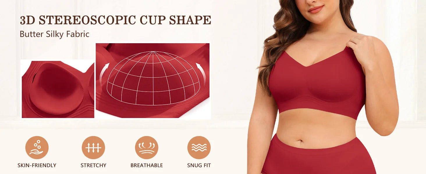 Seamless Bras for Women Comfort Lingerie Padded Sports Tops Non-wire Underwear Soft Bralette Support Sexy Bra Intimates