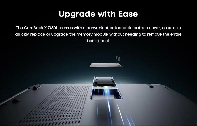 CHUWI CoreBook X Gaming Laptop 14.1 inch 2K IPS Screen AMD R5-7430U 16GB DDR4 RAM 512GB SSD Windows 11 Wifi6 Notebook Computer