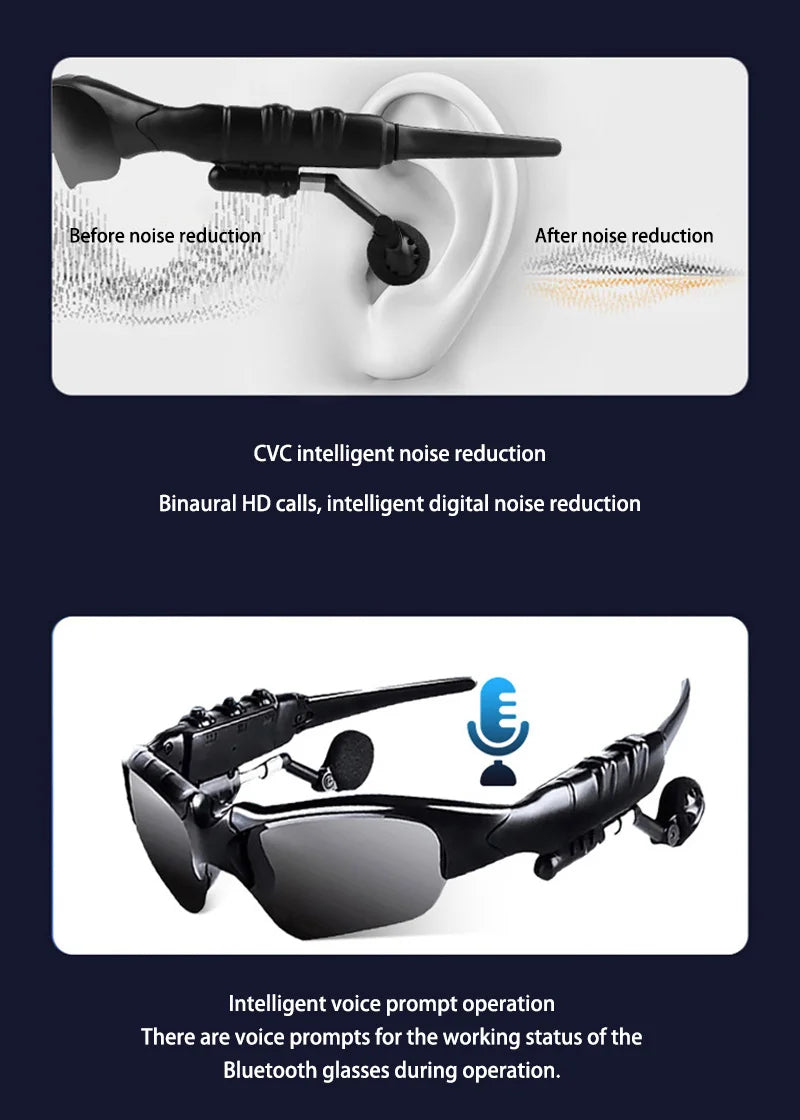 2026 Smart Sunglasses Photo Sense Camera Bluetooth Music Call Intelligent Recording Waterproof Glasses Outdoor Sports Cycling