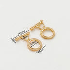 2-6Sets 14K/18K Gold Plated Brass OT Clasp Toggle Clasps Connector for DIY Bracelet Necklace Jewelry Making Findings Accessories