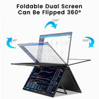 16 Inch 2.5K Dual Screen Portable Monitor 2560*1600P 16:10 100%sRGB With 360° Flip External Screen For PC Laptop Mac Phone PS4/5
