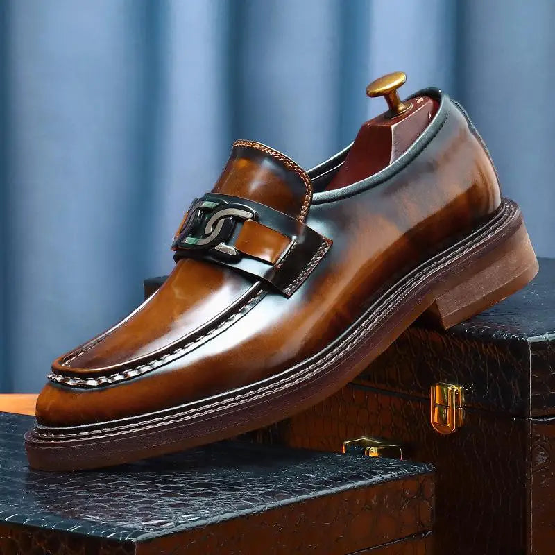 2024 New Shoes For Men Loafers Mens Dress Shoes Leather Shoes Man Male Genuine Leather Social Shoes