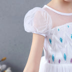 Elsa Dress Kids Girl Formal Princess Long Dress Summer Halloween Party Costumes Children's Frozen 2 Clothes for 3-12 Years Old