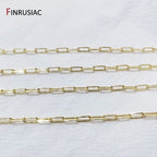 14K Real Gold Plated 1.3mm Thin Chain For DIY Jewelry Making, Wholesale Brass Chains Accessories Findings