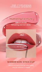 QIBEST 8 Color Watery Lip Gloss Waterproof Long Lasting Mirror Lip Glaze Moisturizing Liquid Lipstick Tint Women Makeup Cosmetic