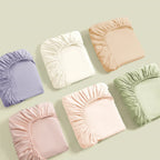 Premium Egyptian Cotton Bedding Fitted Sheet Elastic Band Around Mattress Cover Double Queen King Size Bed Cover No Pillowcase