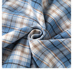 Spring Autumn Kids Plaid Long Sleeve Shirt Korean Style Boys Girls Loose Oversized Top Light Outerwear Casual Children Blouse