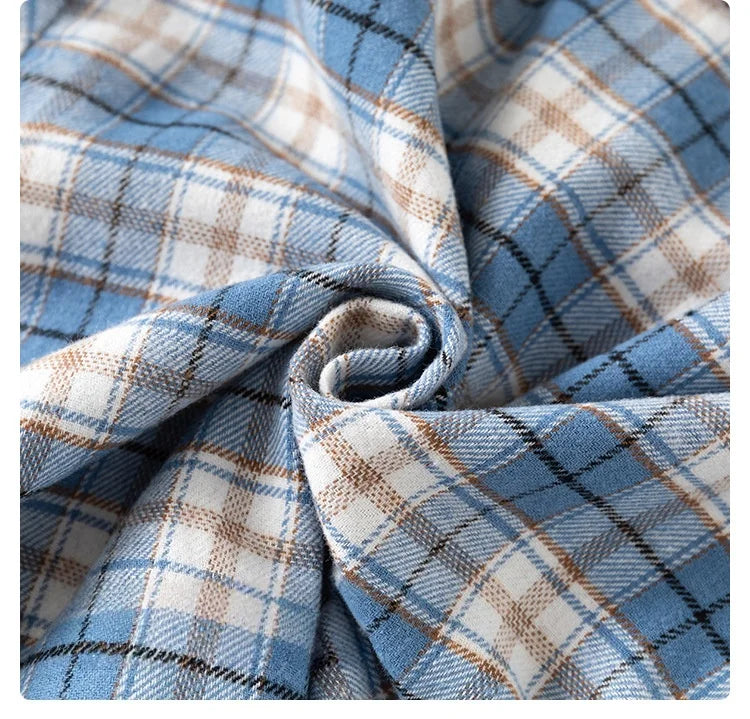 Spring Autumn Kids Plaid Long Sleeve Shirt Korean Style Boys Girls Loose Oversized Top Light Outerwear Casual Children Blouse
