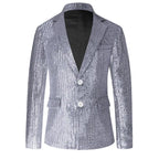 Bright Red Men Luxury Small Sequin Suit Jacket, Black / Green Fashion Male Wedding Dance Party Bar KTV  Blazers Coat.