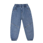 3-12 Years Old Spring Autumn Boys Jeans Fashion Splicing Slim Fit Style Long Denim Pants For Kids Children Trousers