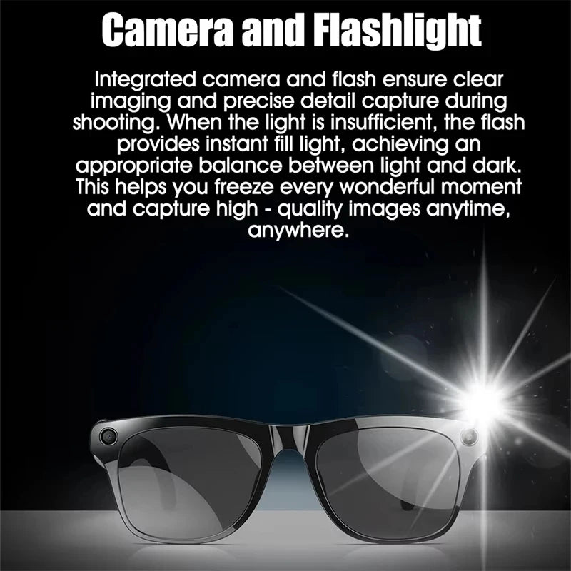 Smart Glasses AI GPT 8K HD Camera Bluetooth Call 260Mah Battery Voice Assistant Translate Identify Objects Smart Glasses