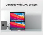 16 Inch 2.5K Dual Screen Portable Monitor 2560*1600P 16:10 100%sRGB With 360° Flip External Screen For PC Laptop Mac Phone PS4/5