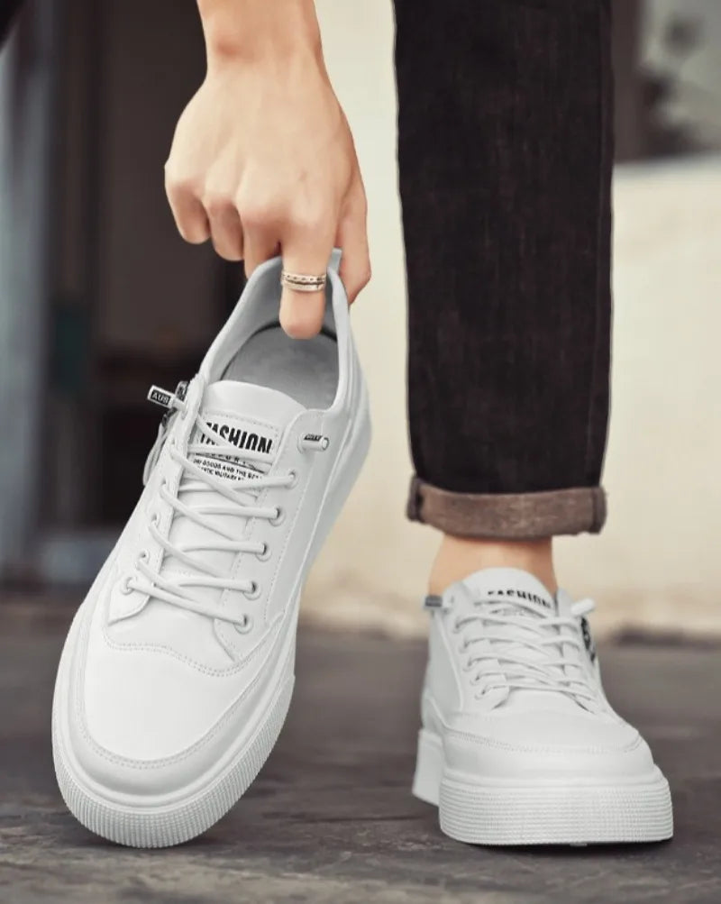 Classic Men Platform Leather Shoes Loafers Designer Trend Brand Man Flat Casual Shoes Fashion Zip Sneakers Shoes Men Mocciasins