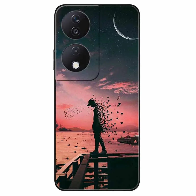 For Honor 90 Smart 5G Case 6.8'' Animal Painted Wolf Lion Silicon Phone Cover For Honor 90 Smart TPU Coques Protect Shell Capa
