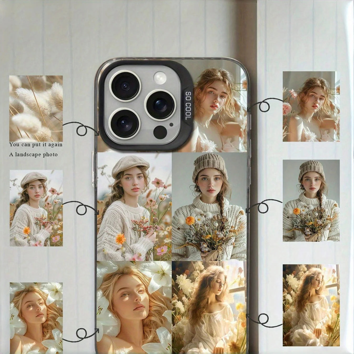 DIY Multi Photo Customized IMD Case For iPhone 17 17Air 16 16E 15 14 13 12 11Pro Max Mini SE 2020 2022 XS XR 7 8 Plus back cover