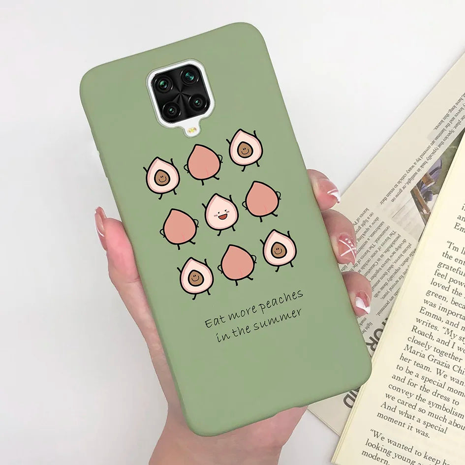 For Xiaomi Redmi Note 9 Pro Max Phone Case Matte Cute Girl Avocado Soft Silicone Cover For Xiaomi Redmi Note 9 Pro Max 9S Bumper