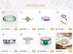 14K 18K Gold Plated Ring S925 Silver Pave Ring White Moissanite Ring Round Brilliant Cut Party Wedding Engagement Jewelry Gift