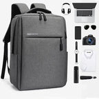40L Laptop Backpack Durable 17 Inch for Men Women with USB Charger Port & Luggage Sleeve Sturdy College Rucksack Bag For Macbook