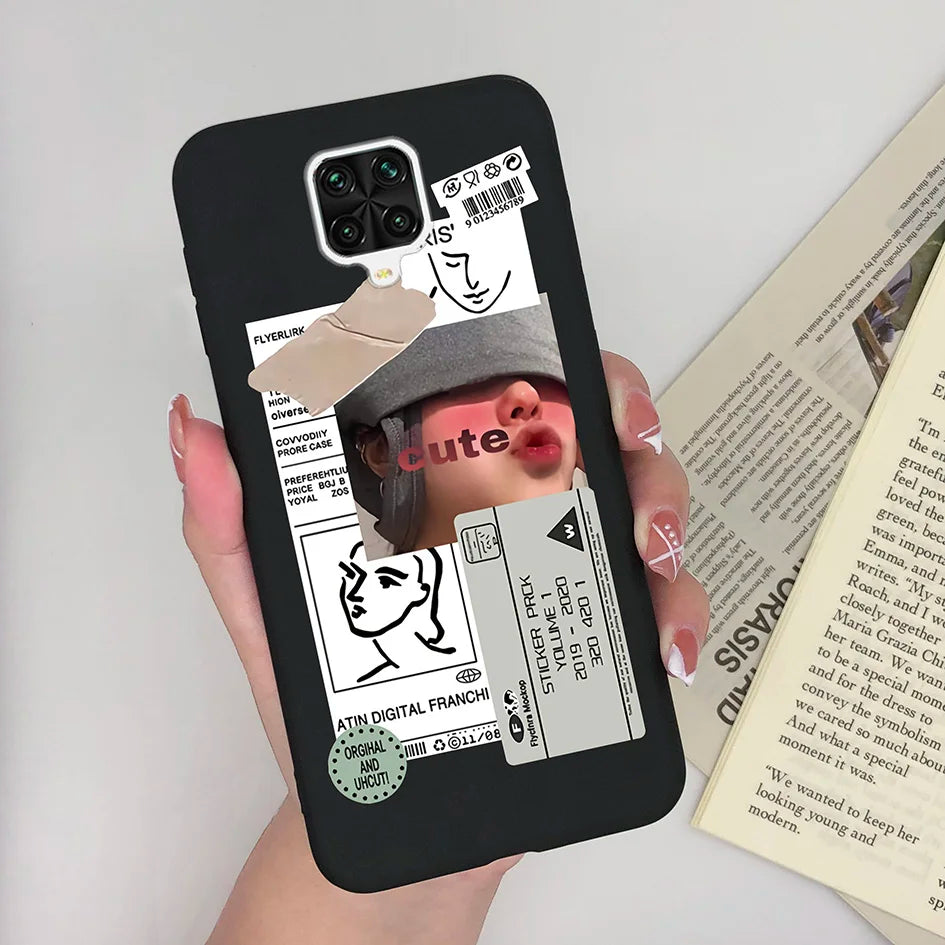 For Xiaomi Redmi Note 9 Pro Max Phone Case Matte Cute Girl Avocado Soft Silicone Cover For Xiaomi Redmi Note 9 Pro Max 9S Bumper